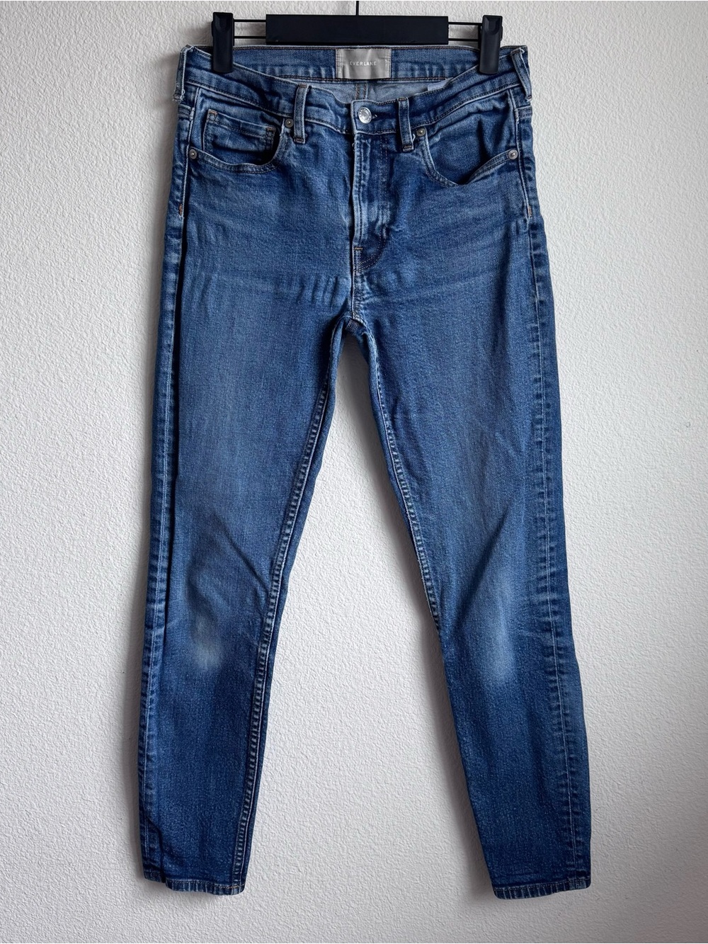 Everlane cotton mid rise blue denim jeans size 28 tall